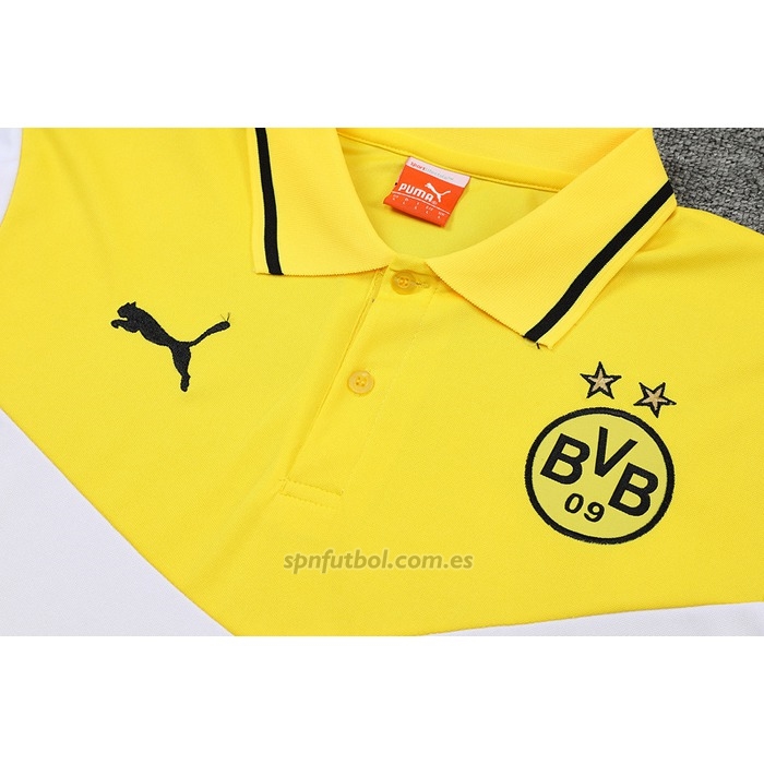 Camiseta Polo del Borussia Dortmund 2022-2023 Amarillo y Blanco